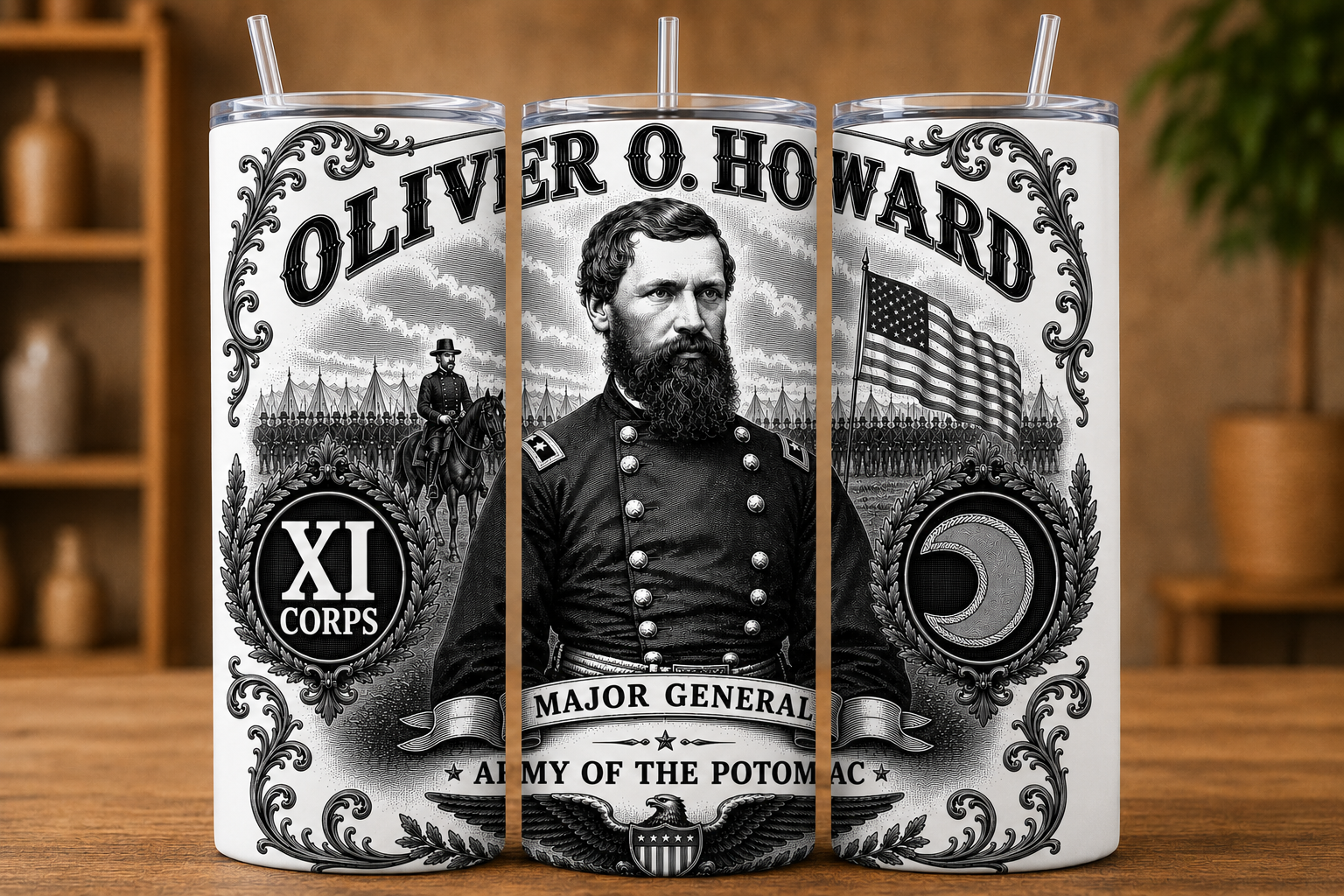 Oliver O. Howard Civil War Tumbler