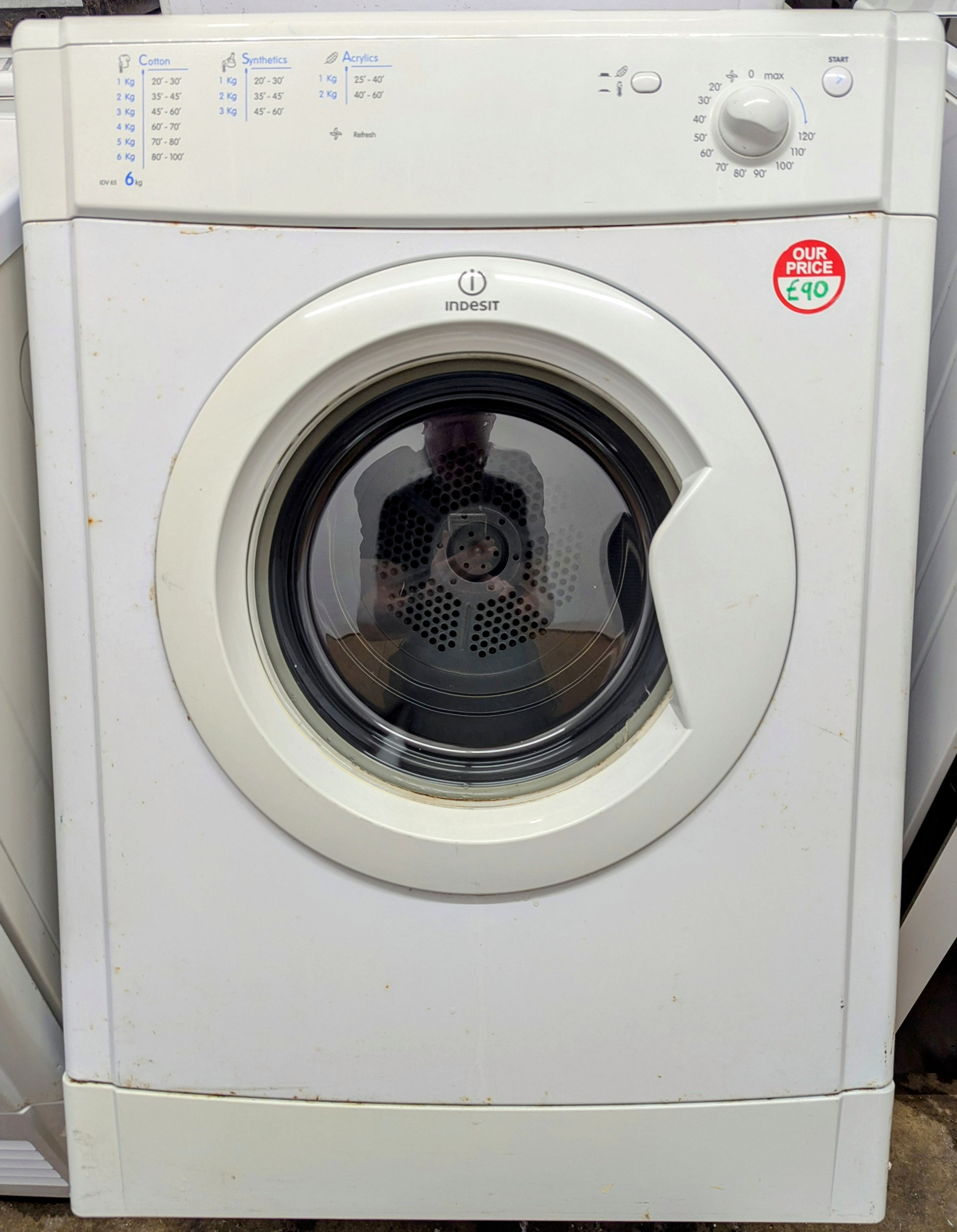 Indesit IDV65UK 6 kg vented dryer