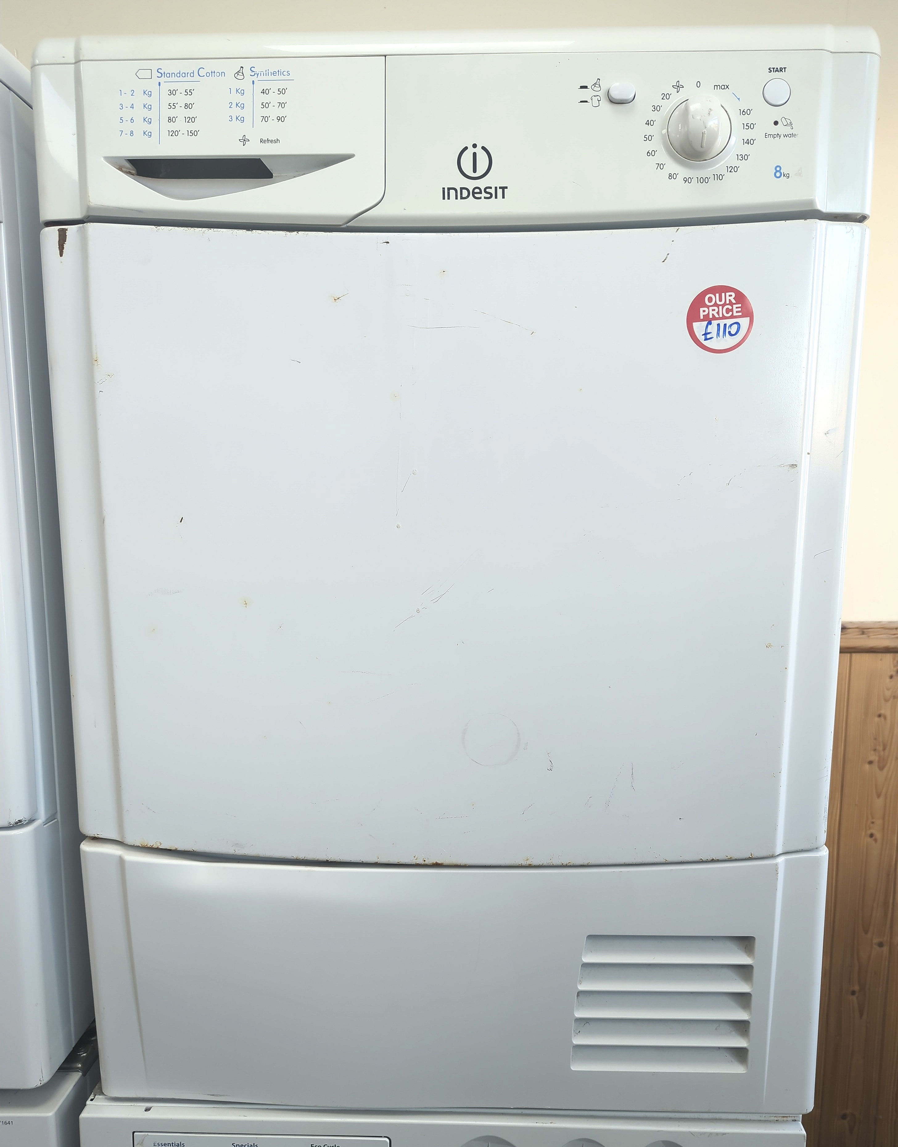 Indesit IDC8T3  8kg condenser dryer
