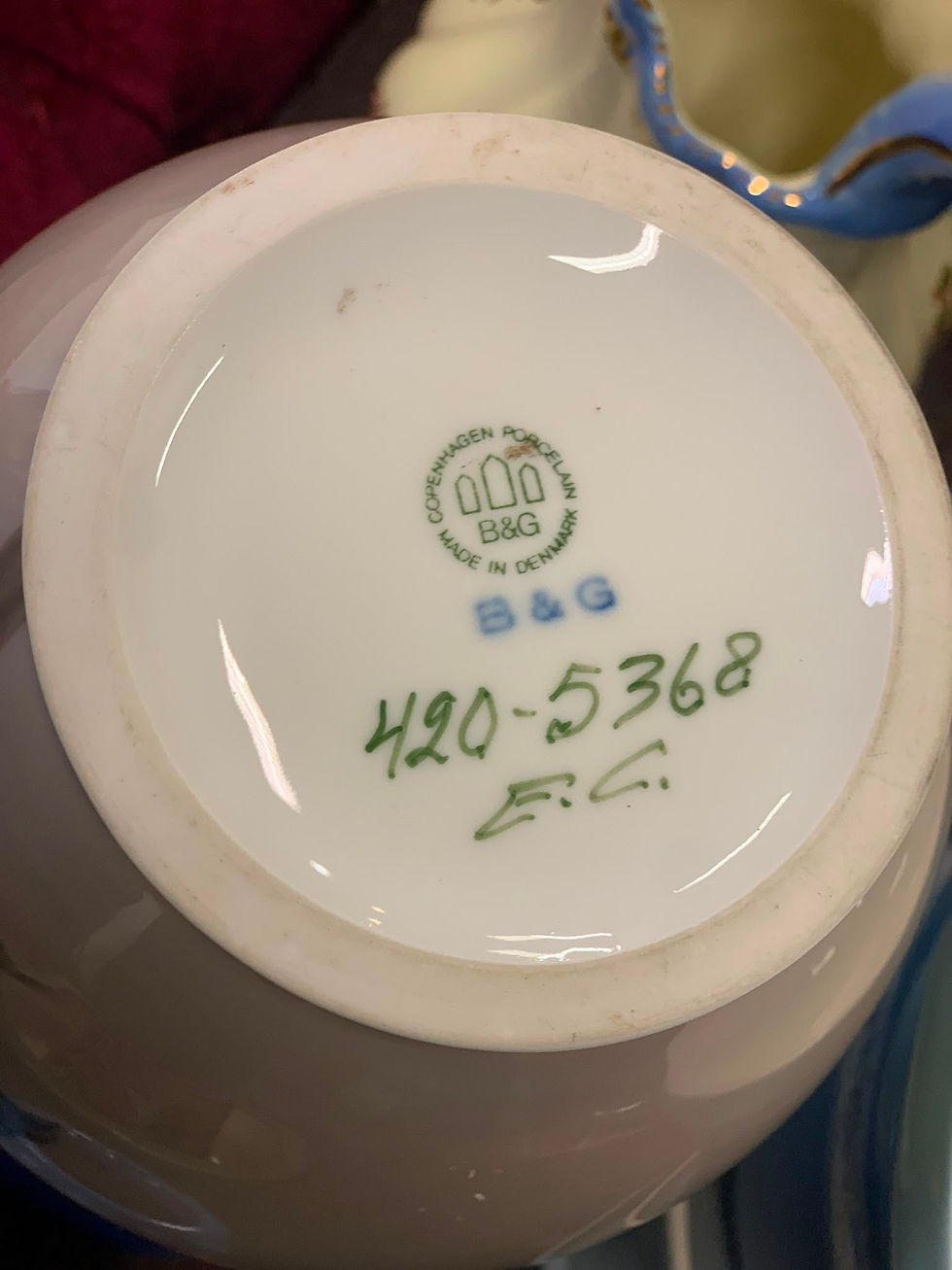 Thumbnail: B&G Copenhagen Porcelain Denmark Bloemen Vaas