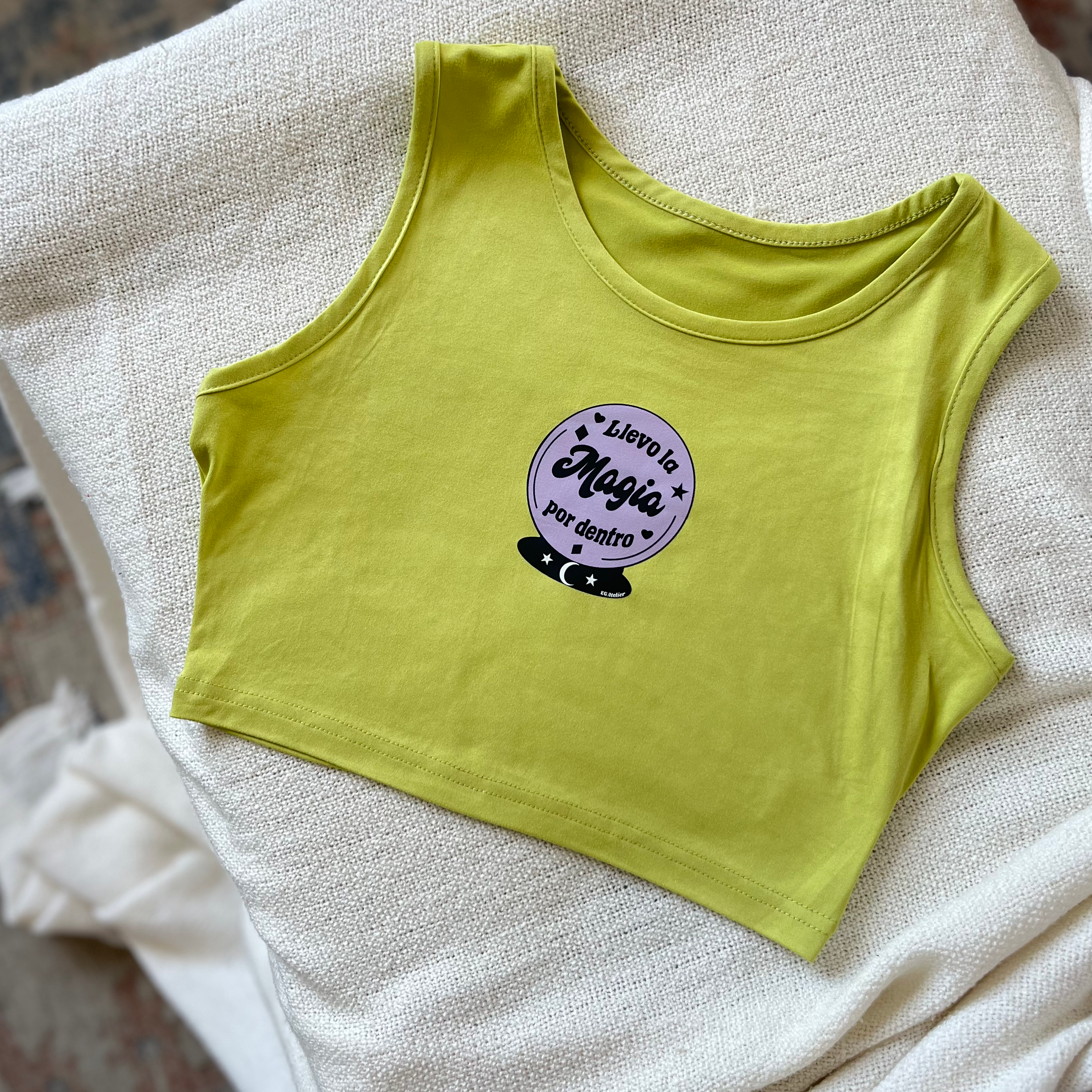 Llevo la Magia Sleeveless crop top - EG Atelier