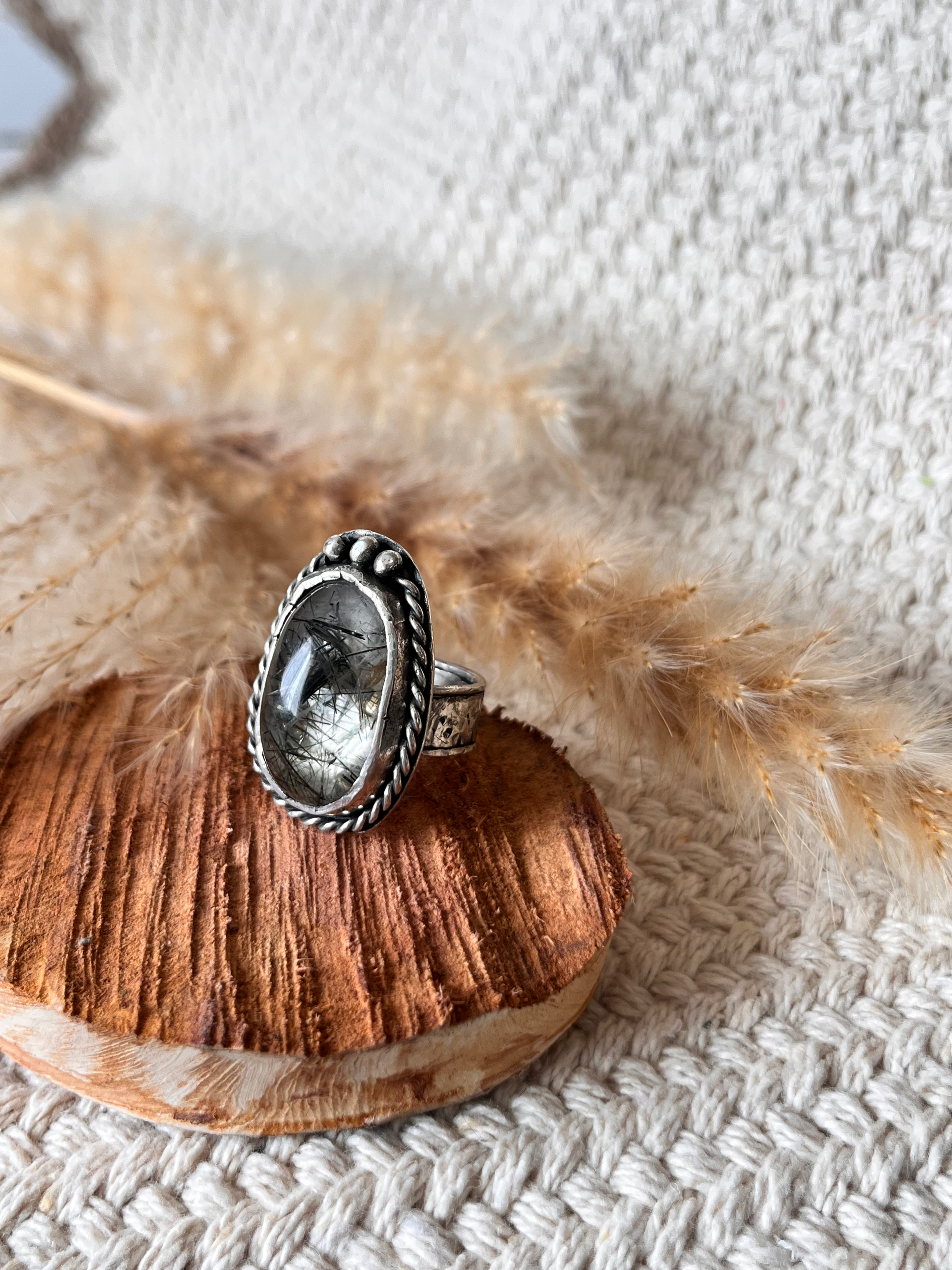 Rutilated Quartz Ring by Cocohoba