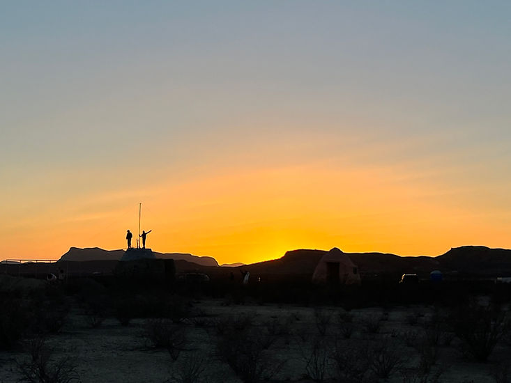 Terlingua Sunset Me and Gabriel on Dome.jpeg