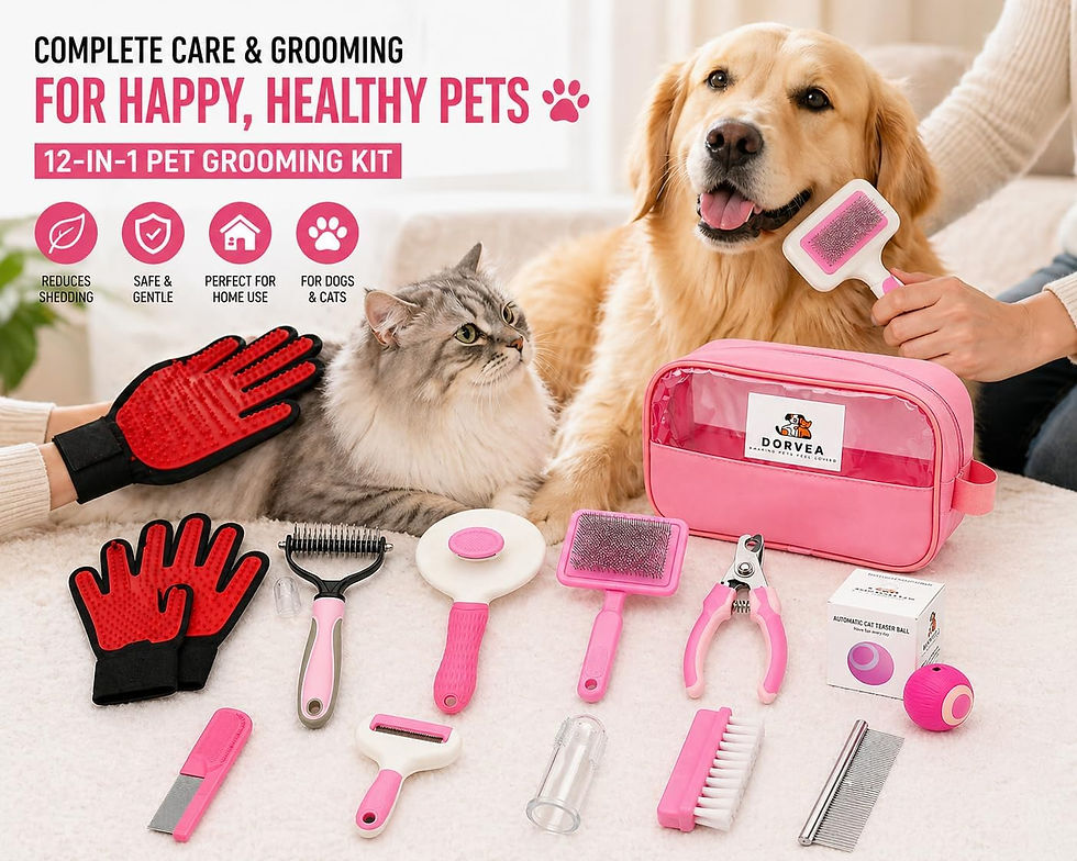 Thumbnail: Pet Grooming Kit 12-in-1 for Dogs & Cats