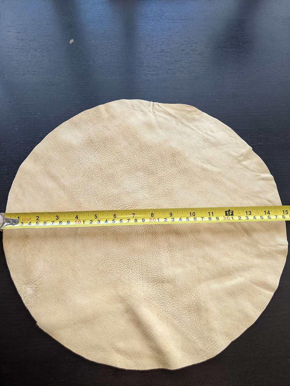 Thumbnail: 15" Brain Tan Deer Hide Drum Covers 