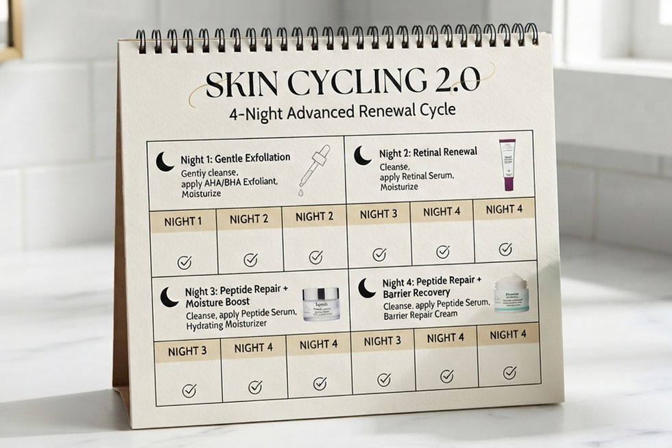 Skin Cycling 2.0 Calendar Nights 1, 2, 3, 4