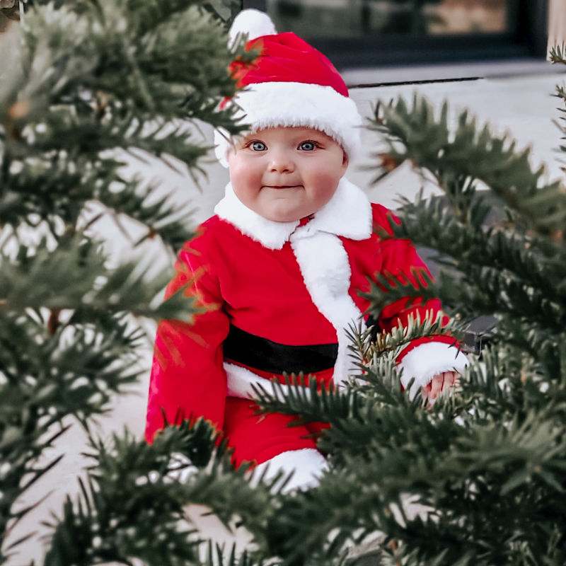 Thumbnail: Kerstman outfit baby van Babygiftbox