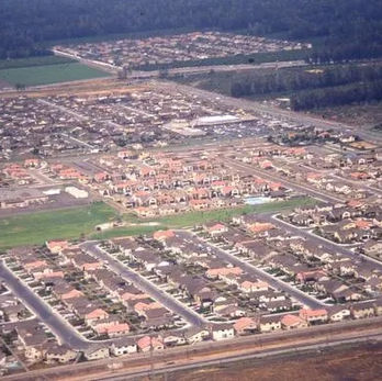 Drone shot of Walnut community in Irvine, CA 