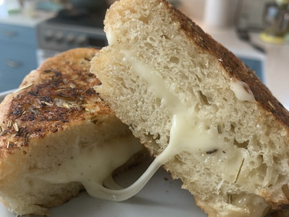 Garlic Bread Grilled Cheese