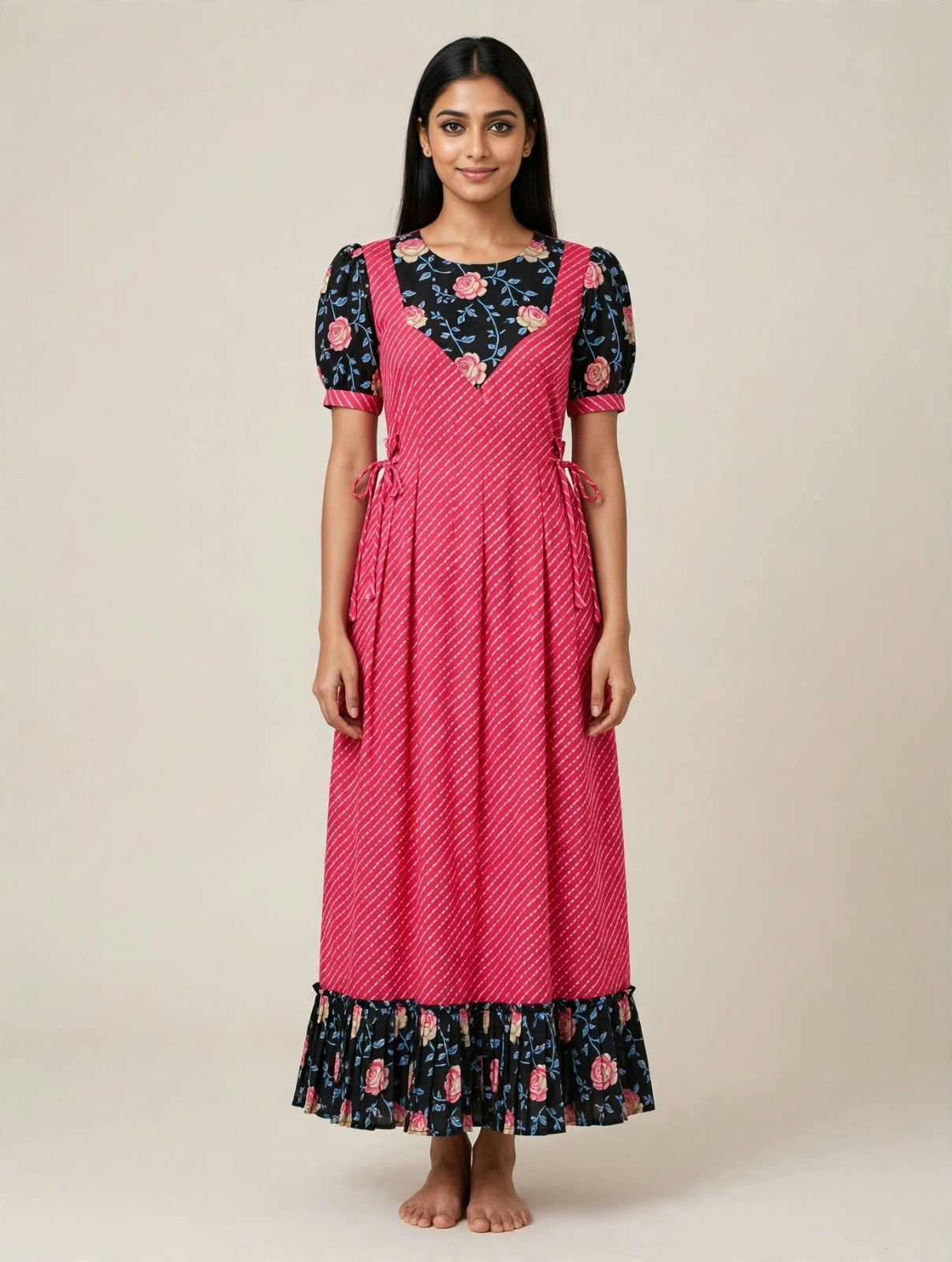 Floral Gown for Women Nightwear