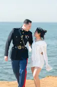 playful elopement couple Sunset Cliffs