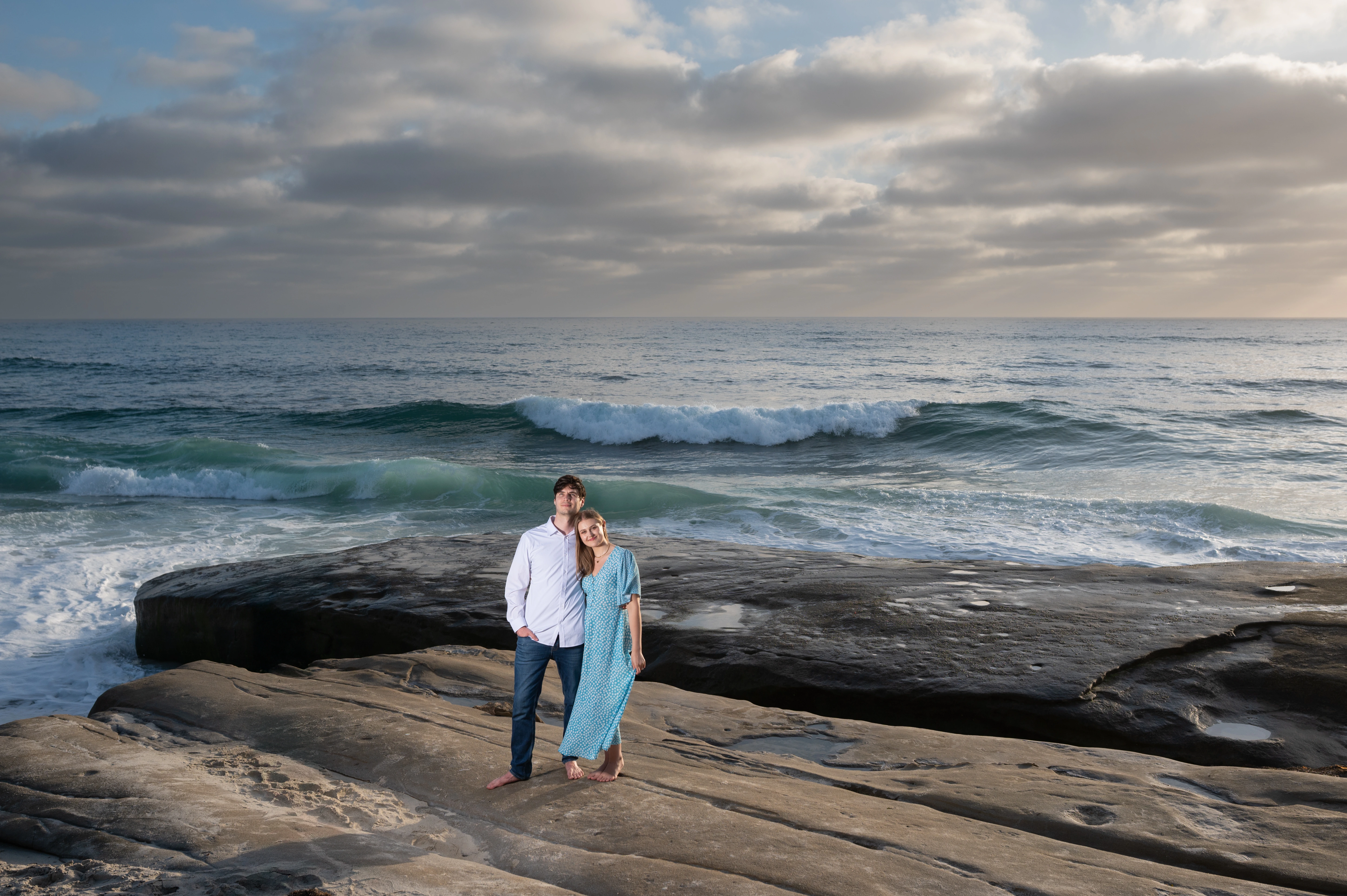 La Jolla proposal photographer capturing moment at Windansea Beach