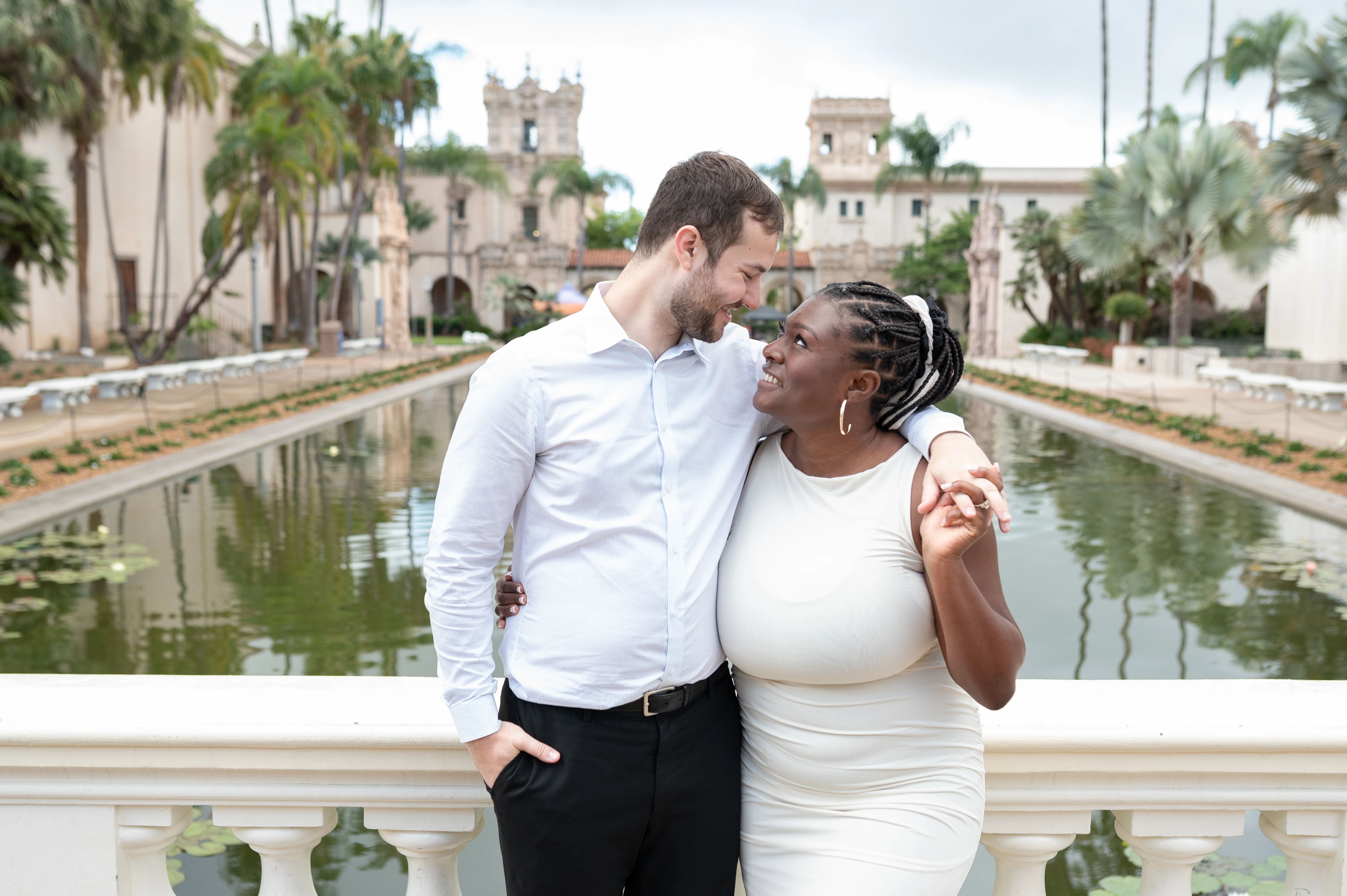 emotional reaction surprise proposal Balboa Park San Diego