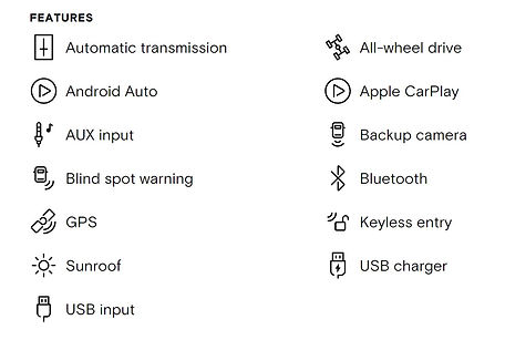 Vehicles Features