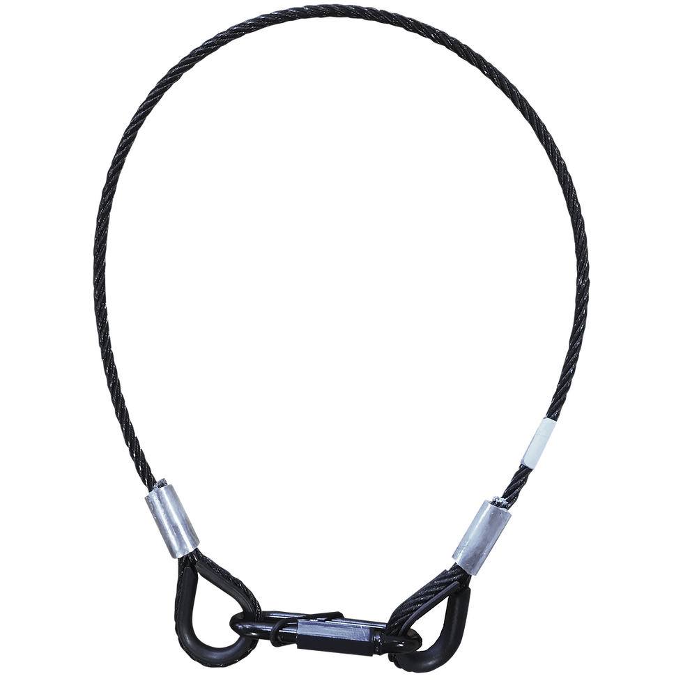 SHOWGEAR Cavo di sicurezza 5 mm 100 cm BGV-C1 Nero