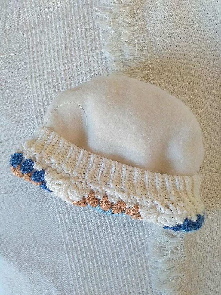 Miniature : Ensemble Blue Mandalas (Bonnet + Mitaines)