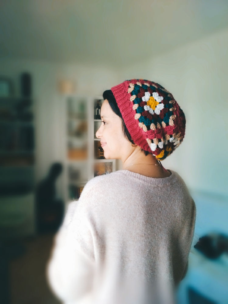 Miniature : Bonnet Granny Bordeaux