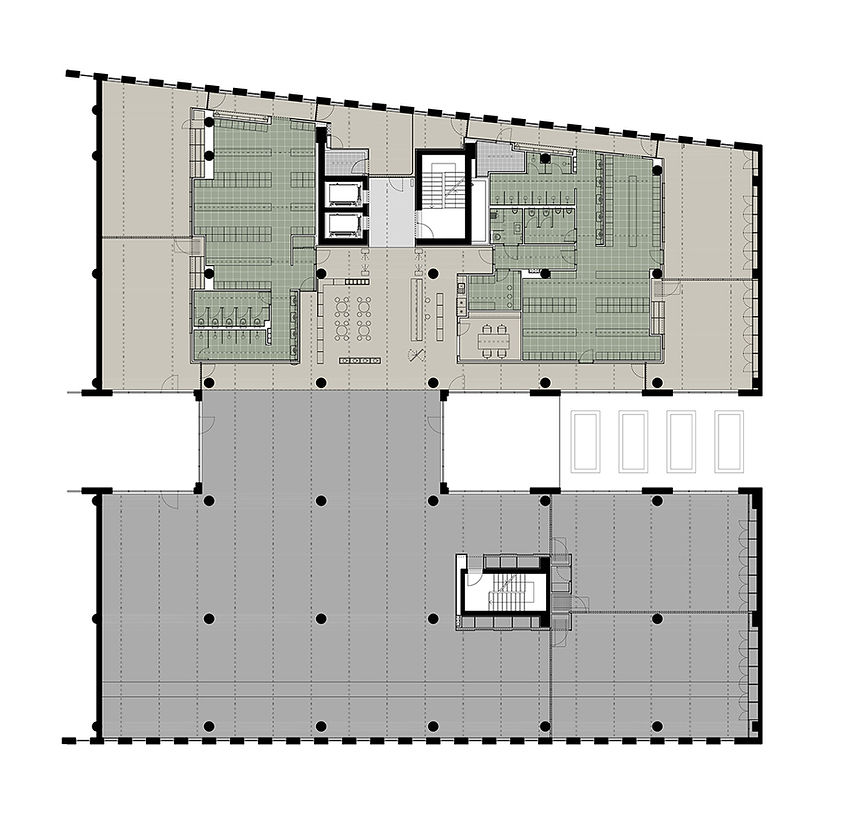 Floor plan drawing of a gym space
