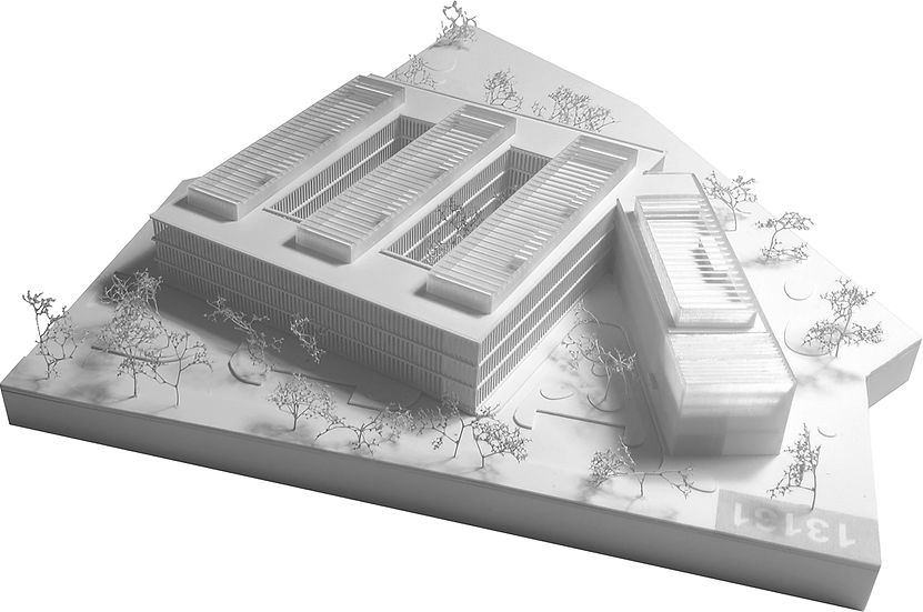 3d printed scale model of new building of Faculty of pharmacy