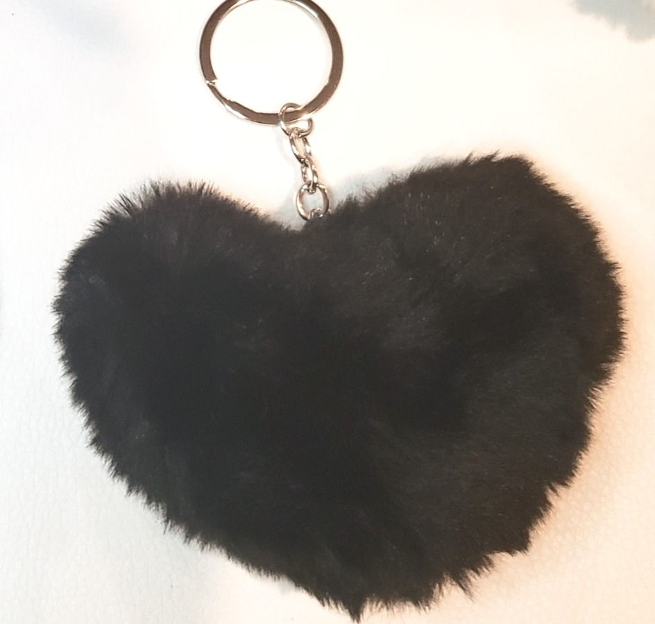 Thumbnail: Heart Poof Ball Keychain