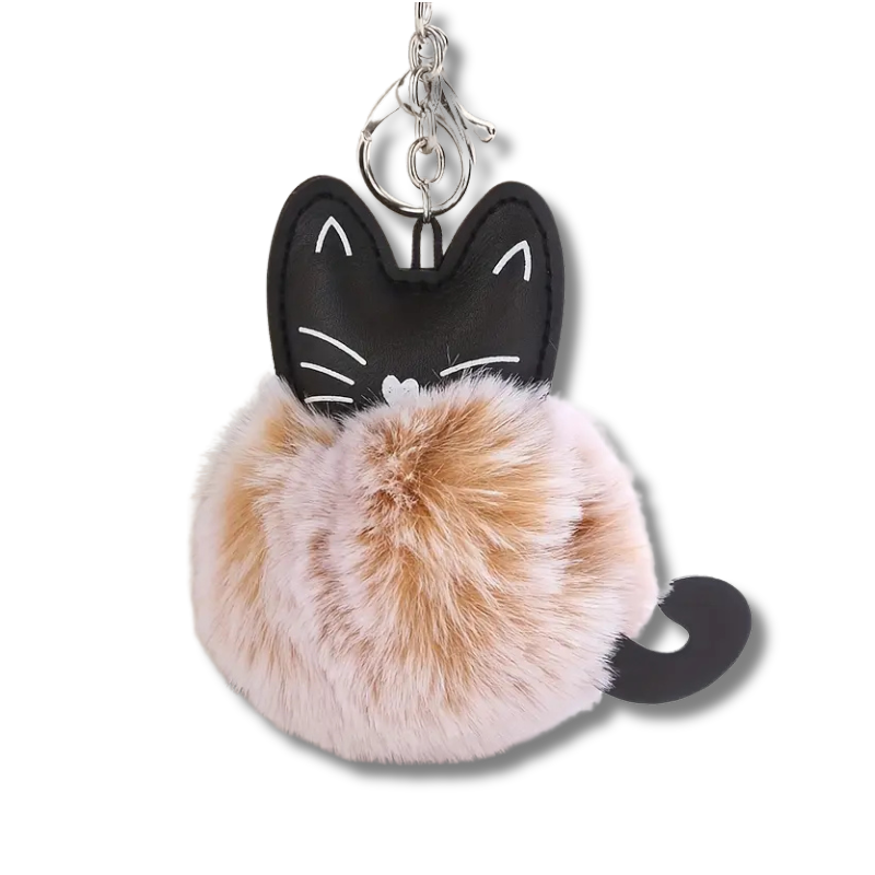 Thumbnail: Animal Poof Ball Keychain
