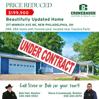 For Sale: Beautifully Updated Home in New Philadelphia, OH
217 Minnich Ave NE, New Philadelphia, OH
OPEN HOUSE: Wednesday, July 23, 2025 5-7 PM