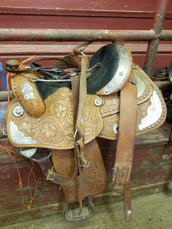Beautiful trimmed saddle for sale