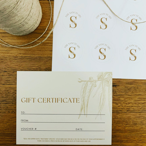 Gift Voucher Hard Copy The Sanctuary Hobart