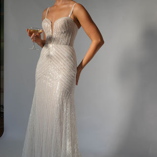 Jeune bridal wedding dress. Fully beaded gown.