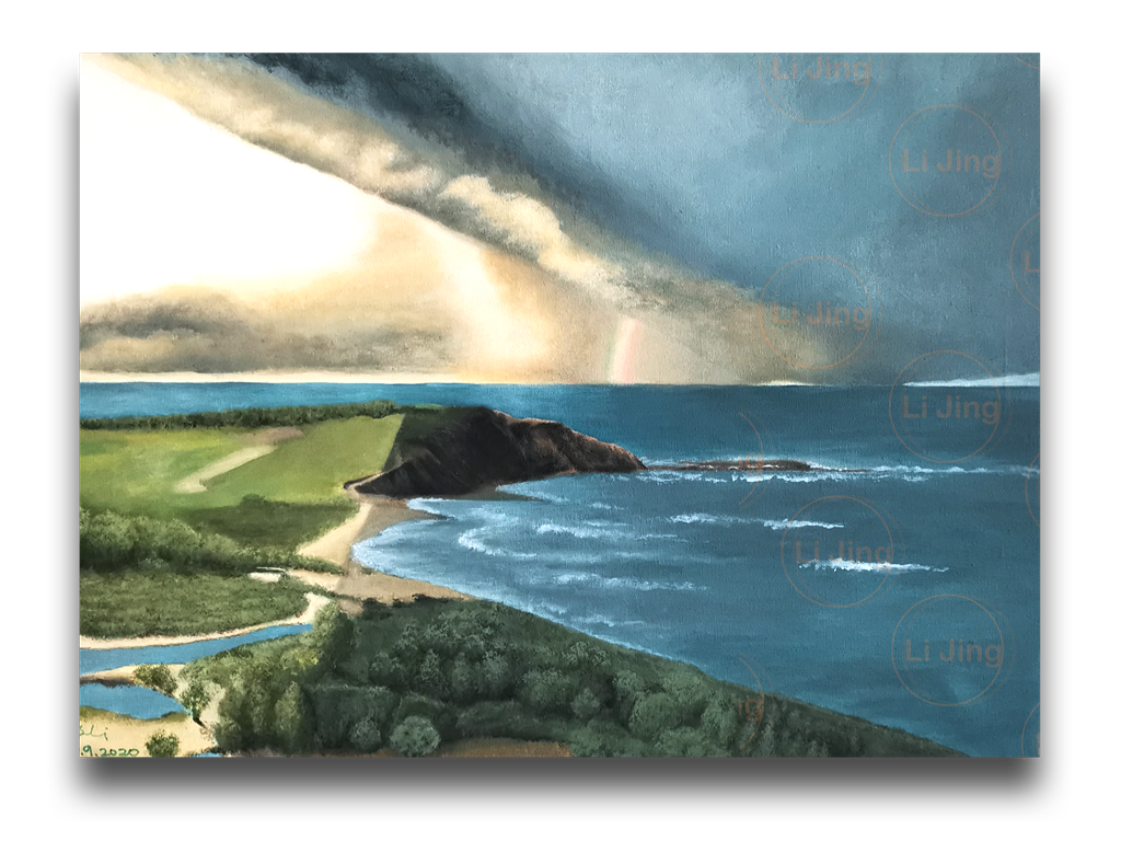 Canvas Print of Storm On The Beach