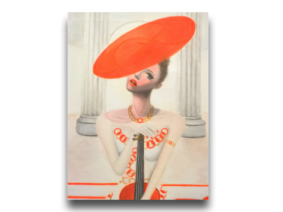 Thumbnail: Canvas Print of Violinist