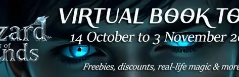 Wizard of Ends Virtual Book Tour Banner, October 14th to November 3rd 2025