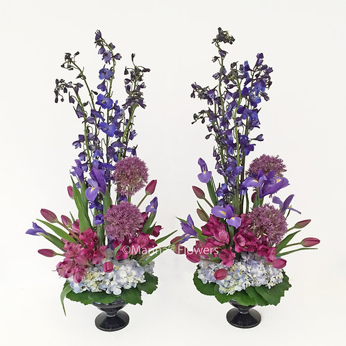 Purple Vase Arrangements | marinasflowers