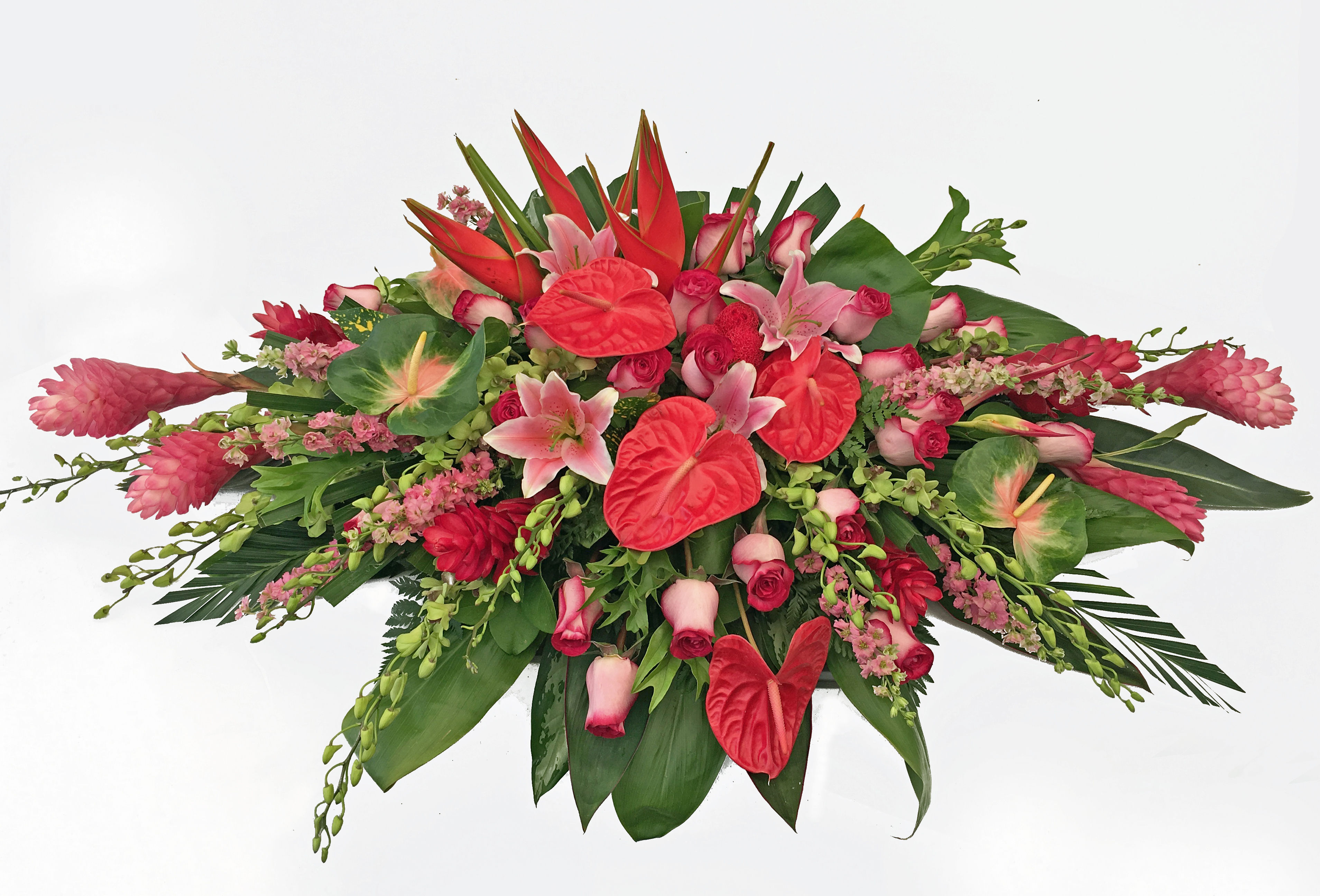 Tropical Island Memories Casket Spray