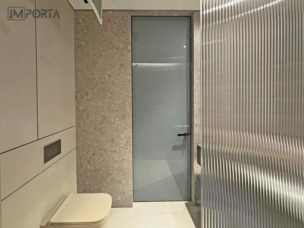 frameless tempered glass hidden door system