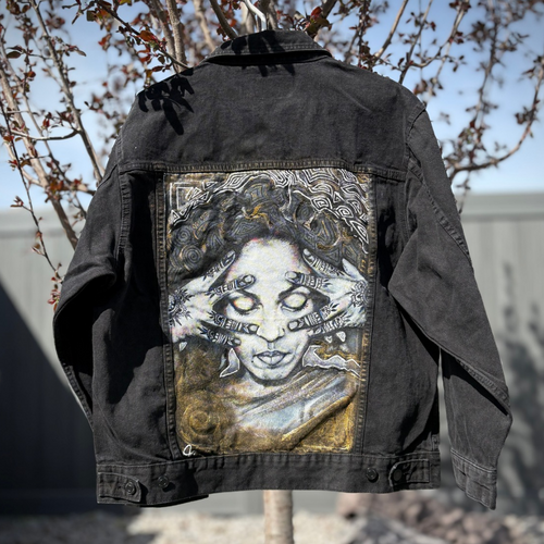 One of One Hand Painted Denim Jacket- Unisex | Jananie