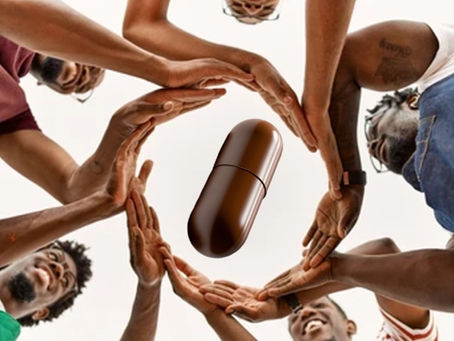 Black Men around Brown Pill