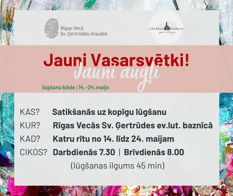 Jauni Vasarsvētki! Jauni augļi.