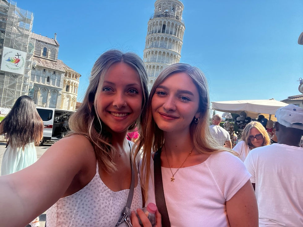 First picture with the Leaning Tower of Pisa!