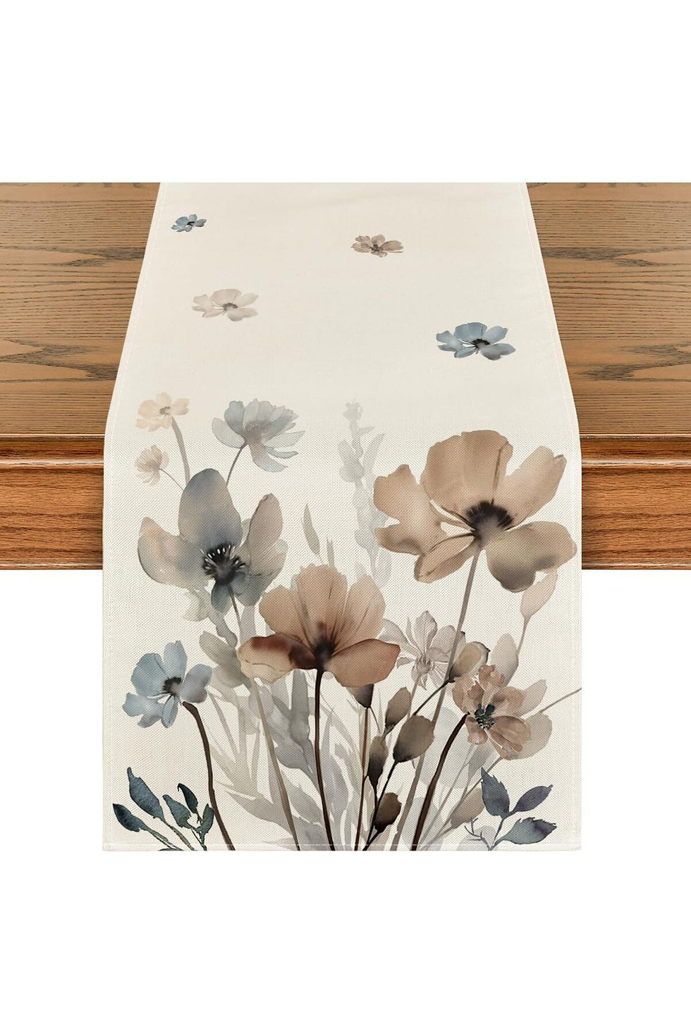 Küçük resim: Vintage Pastel Çiçek Desenli Runner 45x140 cm | Country & Modern Masa Örtüsü