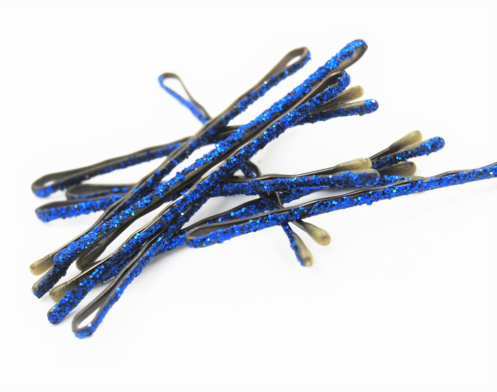 Thumbnail: Navy Blue Glitter Bobby Pins