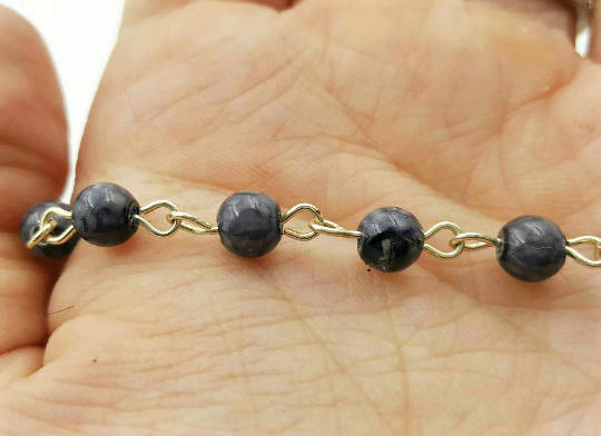 Thumbnail: Dark Purple Bead Bracelet