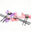 Thumbnail: Ribbon hair bow with flowers, purple flower girl hair pin with bow