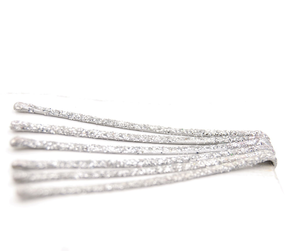 Thumbnail: Silver Glitter Bobby Pins