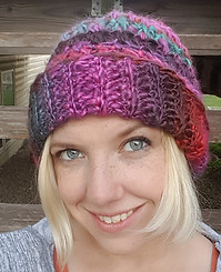 Brittique owner wearing crochet hat