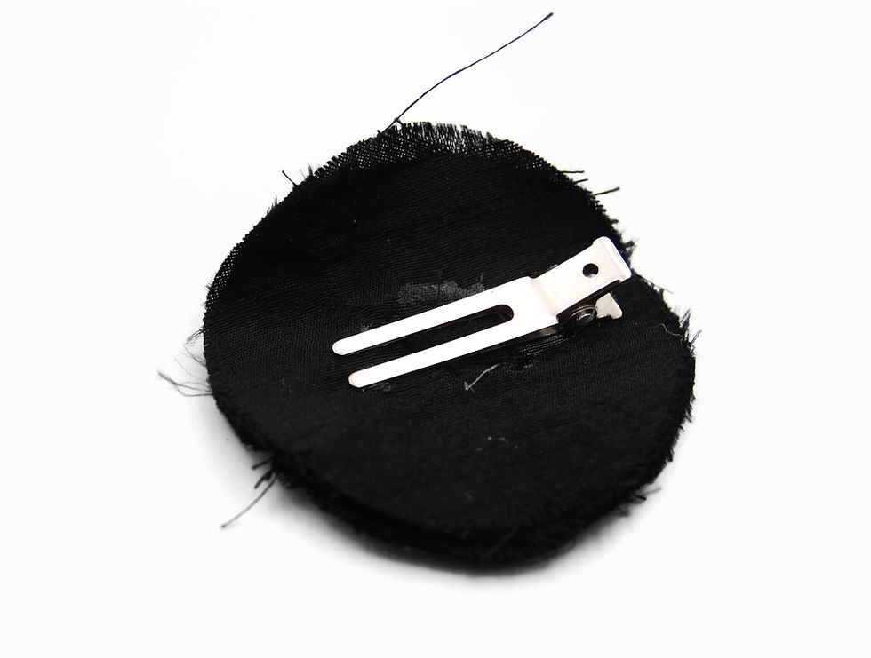 Thumbnail: Ribbon flower hair pin, goth glam, flower for hair