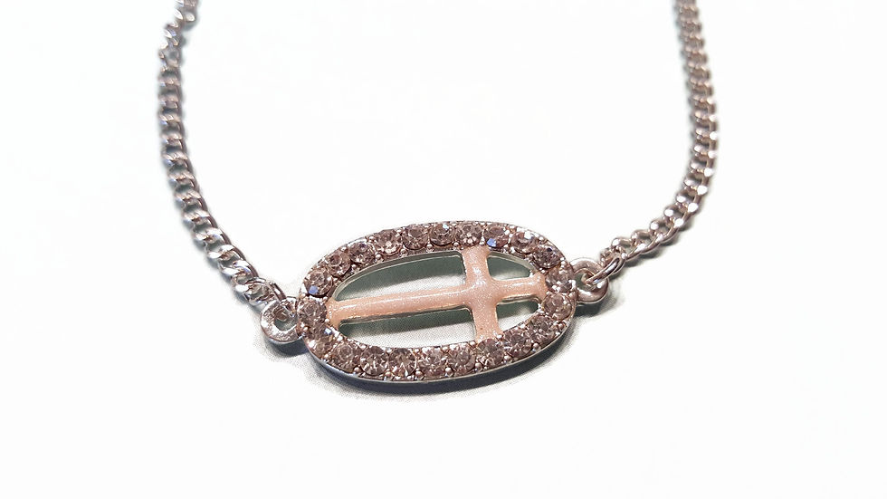 Thumbnail: Rhinestone Cross Necklace
