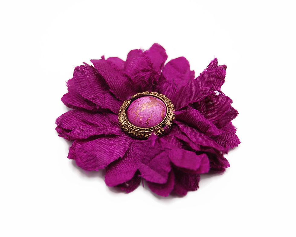 Thumbnail: Pink and Purple Floral Hair Pin Set