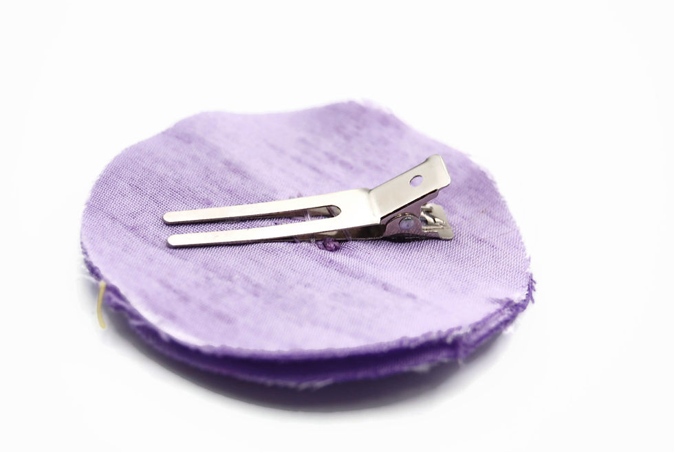 Thumbnail: Pink and purple flower hair pins, ribbon flowers for hair