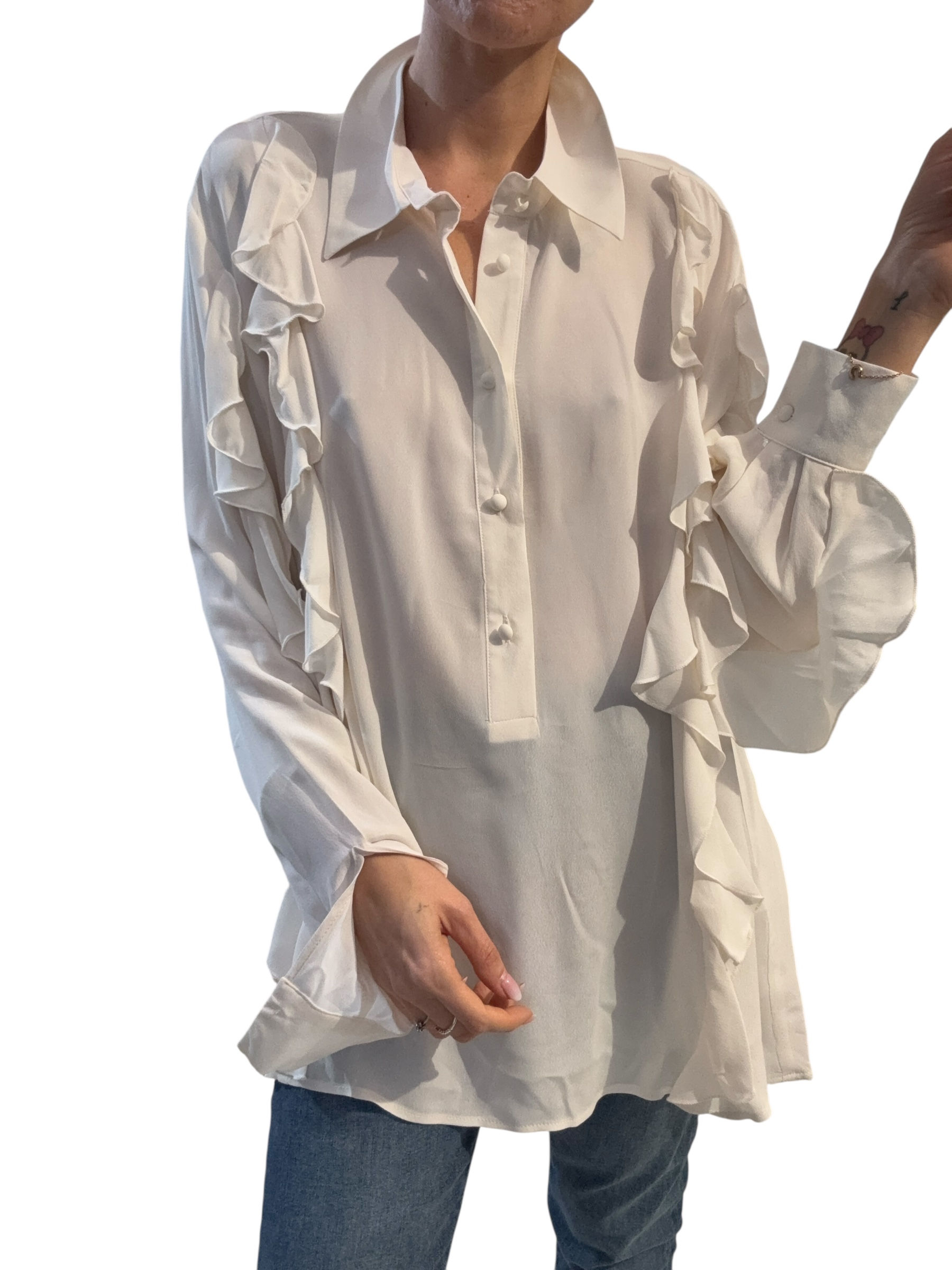 Camicia con rouches MARYLEY